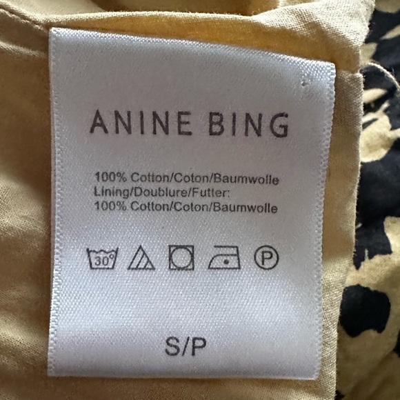 Anine Bing Peyton Painterly Leo Peyton Mini Dress Small S - Picture 15 of 16